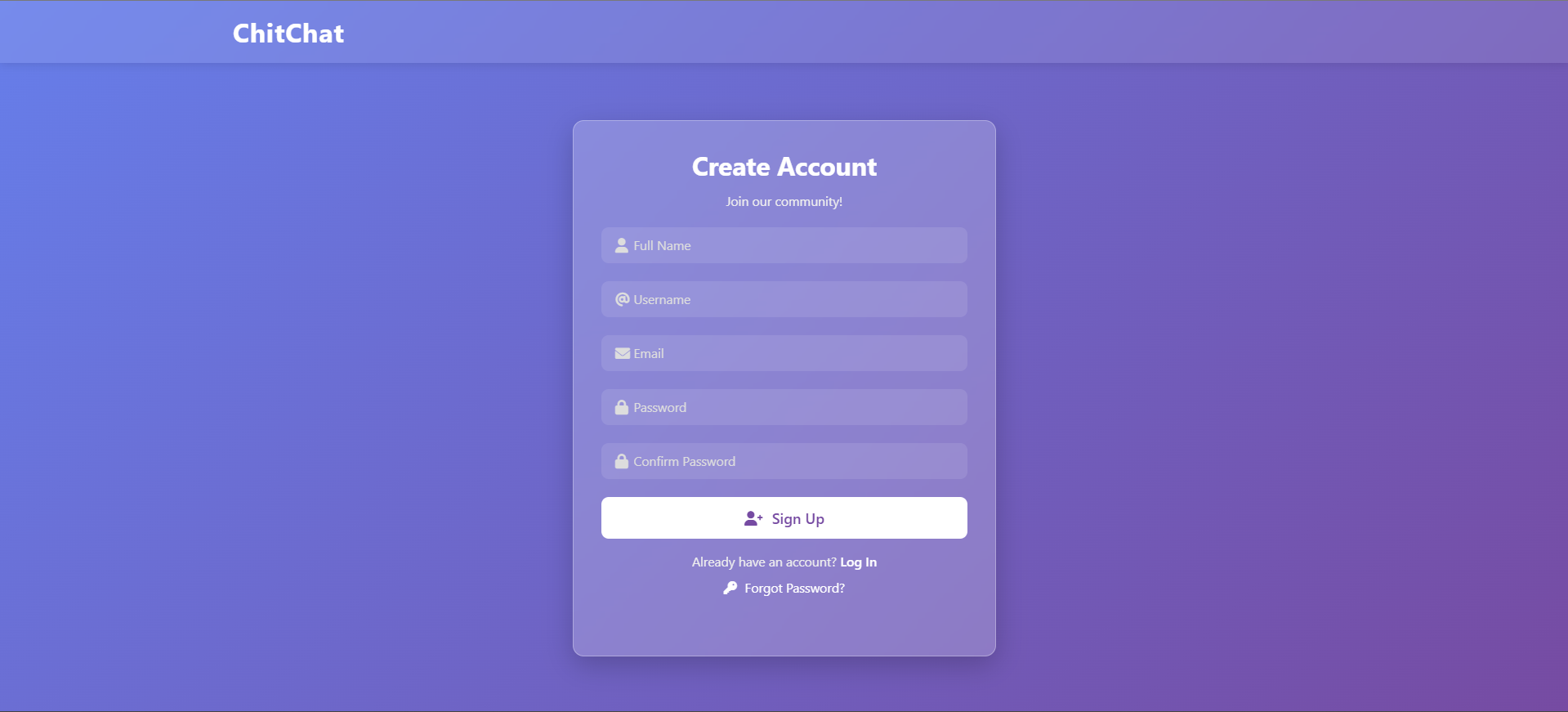 ChitChat Signup Page